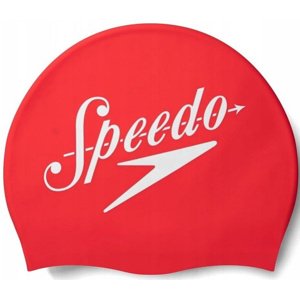 Plavecká čepička speedo slogan print cap červená