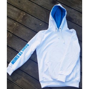 Borntoswim sweatshirt hoodie junior white/turquoise l