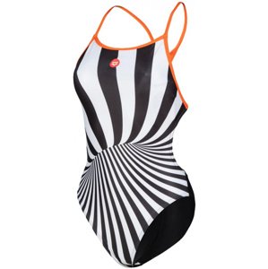 Arena crazy swimsuit booster back black/mango/multi l - uk36