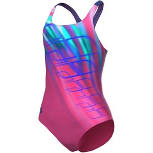 Arena girls shading swimsuit swim pro back freak rose/neon blue 140cm