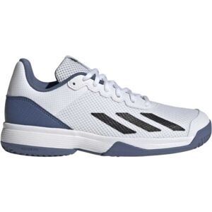 adidas COURTFLASH K Dětská tenisová obuv, bílá, velikost 35.5