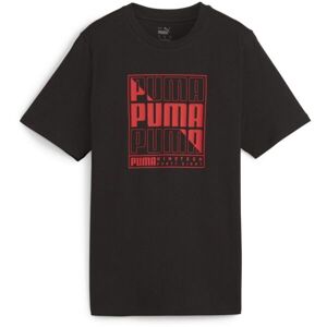 Puma GRAPHIC PUMA BOX TEE Pánské triko, černá, velikost
