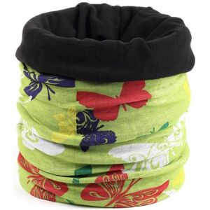 Finmark CHILDREN’S MULTIFUNCTIONAL SCARF WITH FLEECE Dětský multifunkční šátek s fleecem, světle zelená, velikost