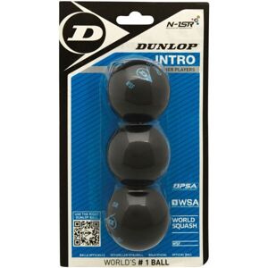 Dunlop INTRO 3BBL Míček na squash, černá, velikost