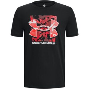 Under Armour BOX LOGO CAMO Chlapecké triko, černá, velikost
