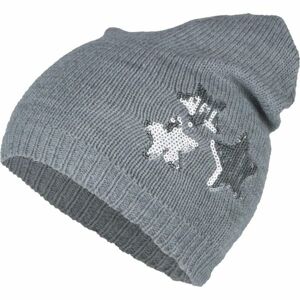 Lewro DORINKA Dětská pletená čepice, šedá, velikost