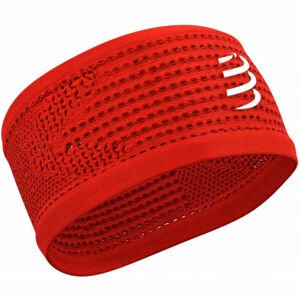 Compressport HEADBAND ON/OFF Běžecká sportovní čelenka, červená, velikost