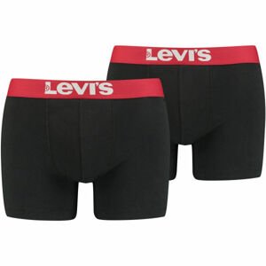 Levi's® MEN SOLID BASIC BOXER 2P Pánské boxerky, černá, velikost