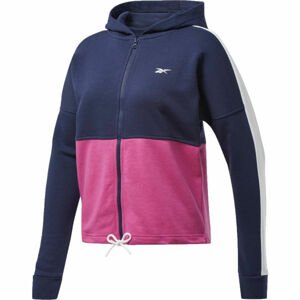 Reebok TE LINEAR LOGO FT FULLZIP Dámská mikina, tmavě modrá, velikost