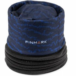 Finmark MULTIFUNCTIONAL SCARF Multifunkční šátek s fleecem, tmavě modrá, velikost