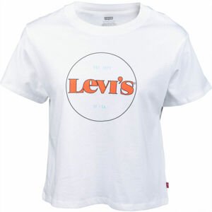 Levi's® GRAPHIC VARSITY TEE NEW CIRCLE Dámské tričko, bílá, velikost