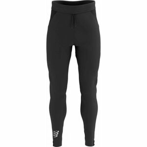 Compressport HYBRID SEAMLESS HURRICANE PANTS Pánské větruodolné běžecké kalhoty, černá, velikost