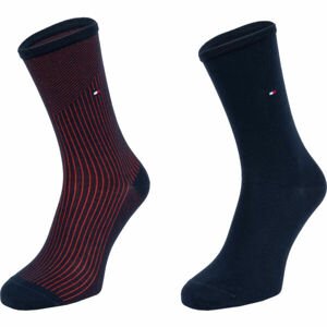Tommy Hilfiger WOMEN SEASONAL TENCEL SOCK 2P RIB Dámské ponožky, tmavě modrá, velikost