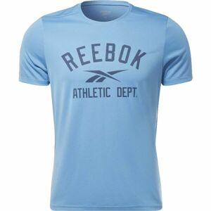 Reebok WOR POLY GRAPHIC SS TEE Pánské triko, modrá, velikost