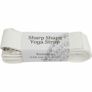 SHARP SHAPE YOGA STRAP WHITE Jóga páska, bílá, velikost