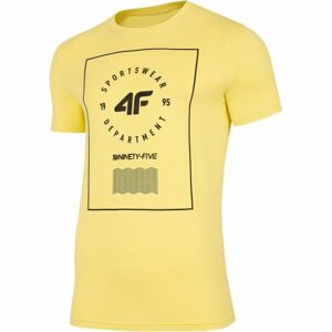 4F MEN'S T-SHIRT Pánské tričko, žlutá, velikost