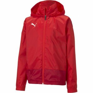 Puma TEAMGOAL 23 TRAINING RAIN JACKET Dětská šusťáková bunda, červená, velikost