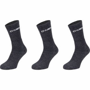 O'Neill SPORTSOCK 3P Unisex ponožky, tmavě šedá, velikost