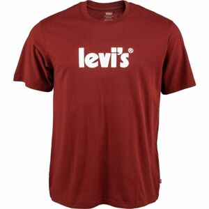 Levi's® SS RELAXED FIT TEE Pánské tričko, vínová, velikost