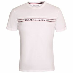 Tommy Hilfiger CLASSIC-CN SS TEE PRINT Pánské tričko, bílá, velikost