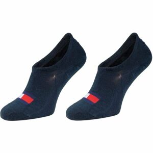 Tommy Hilfiger FOOTIE HIGH CUT 2P FLAG Unisexové ponožky, tmavě modrá, velikost