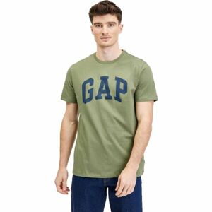 GAP BASIC LOGO Pánské tričko, khaki, velikost
