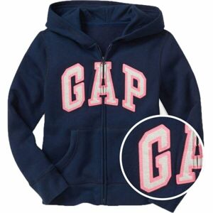 GAP LOGO FLEECE ZIP Dívčí mikina, tmavě modrá, velikost