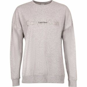 Calvin Klein EMBOSSED ICON LOUNGE-L/S SWEATSHIRT Dámská mikina, šedá, velikost