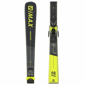 Salomon S/MAX 8 + M11 GW Sjezdové lyže, tmavě šedá, velikost