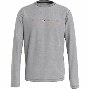 Tommy Hilfiger TOMMY ORIGINAL-CN LS TEE LOGO Pánské triko s dlouhým rukávem, šedá, velikost