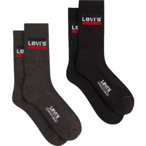 Levi's® REGULAR CUT SPRTWR LOGO 2P Ponožky, černá, velikost