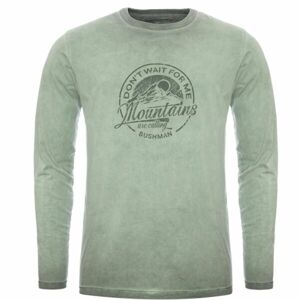 BUSHMAN SHEFFIELD Pánské tričko s dlouhým rukávem, světle zelená, velikost
