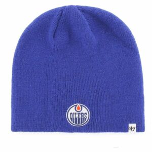47 NHL EDMONTON OILERS BEANIE Klubová zimní čepice, modrá, velikost