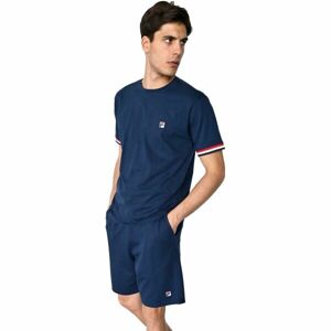 Fila JERSEY STRETCH SS T-SHIRT FRENCH TERRY HORTS PYJAMAS M Pánské pyžamo, tmavě modrá, velikost