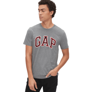 GAP BASIC ARCH Pánské tričko, šedá, velikost