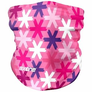 AXONE FLAKE Dětský zimní nákrčník, růžová, velikost
