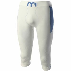 Mico 3/4 TIGHT PANTS M1 SKINTECH Pánské 3/4 termo kalhoty, bílá, velikost