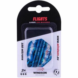 Windson FLUX LASER Set tří letek k šipkám, modrá, velikost