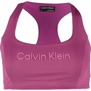 Calvin Klein ESSENTIALS PW MEDIUM SUPPORT SPORTS BRA Dámská sportovní podprsenka, růžová, velikost