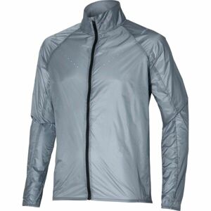 Mizuno AERO JACKET Pánská běžecká bunda, stříbrná, velikost