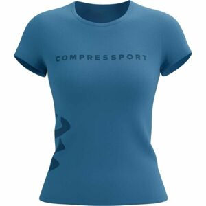 Compressport LOGO SS TSHIRT W Dámské tréninkové triko, modrá, velikost