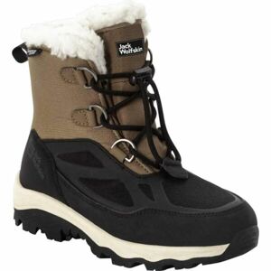 Jack Wolfskin VOJO SHELL XT TEXAPORE MID K Dětská zimní obuv, hnědá, velikost