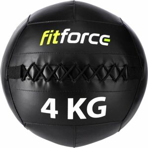 Fitforce WALL BALL 4 KG Medicinbal, černá, velikost