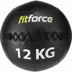 Fitforce WALL BALL 12 KG Medicinbal, černá, velikost