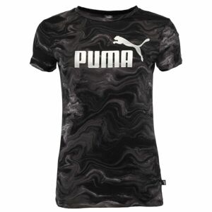 Puma ESSENTIALS + MARBLEIZED TEE Dámské tričko, černá, velikost