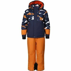 ALPINE PRO LARQO Dětský lyžařský set, oranžová, velikost