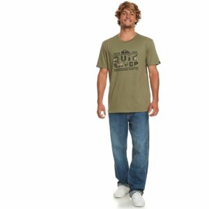 Quiksilver LOGO PRINT SS Pánské tričko, khaki, velikost