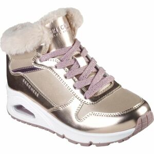 Skechers UNO - COZY ON AIR Dětská zimní obuv, zlatá, velikost