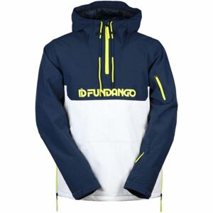 FUNDANGO BURNABY LOGO ANORAK Pánská lyžařská/snowboardová bunda, bílá, velikost