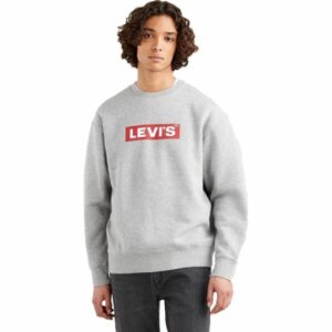 Levi's® T3 RELAXED GRAPHIC CREW Pánská mikina, šedá, velikost